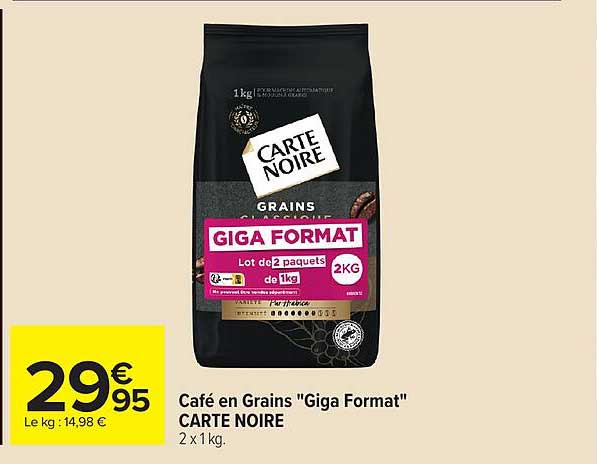 Café en Grains "Giga Format" CARTE NOIRE