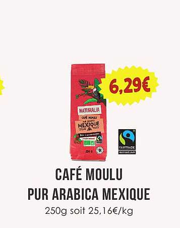 CAFÉ MOULU PUR ARABICA MEXIQUE