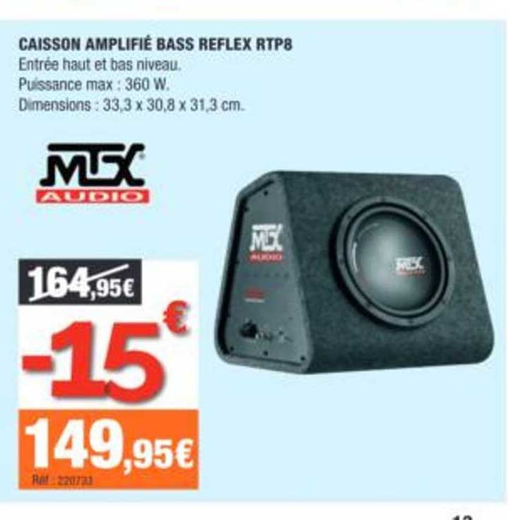 CAISSON AMPLIFIÉ BASS REFLEX RTP8