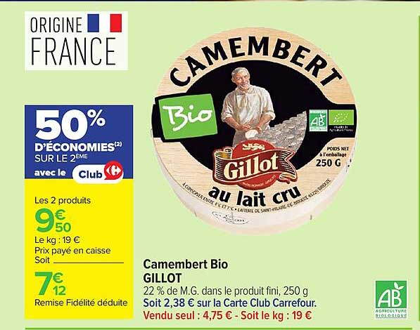 Camembert Bio GILLOT