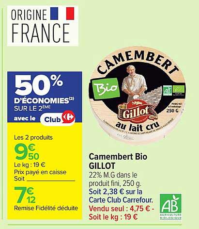 Camembert Bio GILLOT
