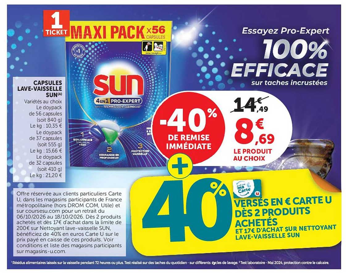 CAPSULES LAVE-VAISSELLE SUN®