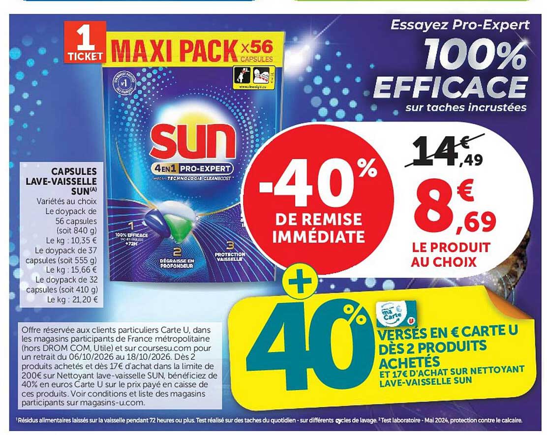 CAPSULES LAVE-VAISSELLE SUN