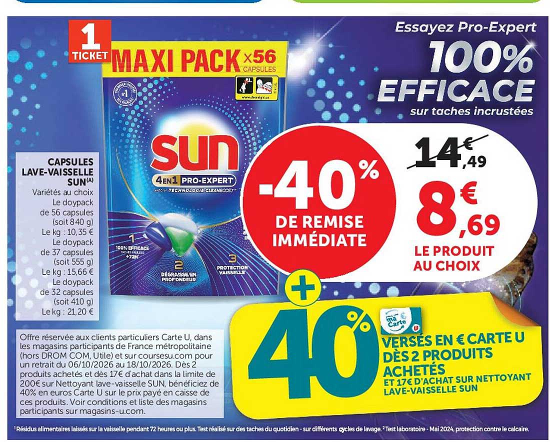CAPSULES LAVE-VAISSELLE SUN(A)