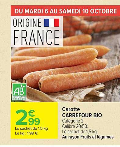 Carotte CARREFOUR BIO