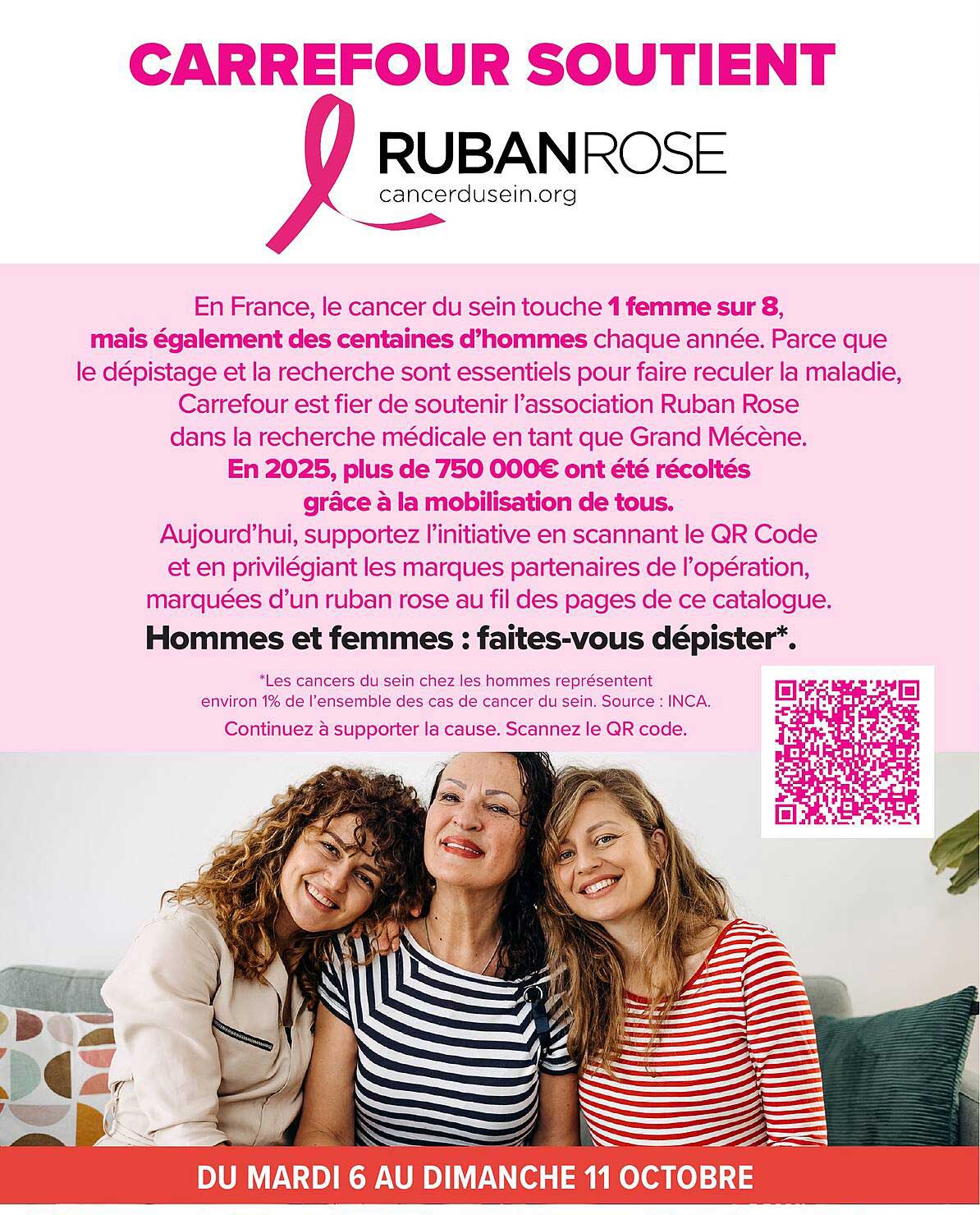 CARREFOUR SOUTIENT RUBAN ROSE
