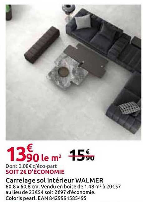 Carrelage sol intérieur WALMER