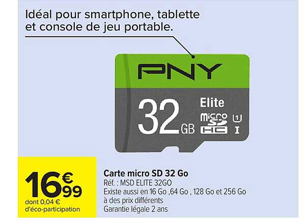 Carte micro SD 32 Go