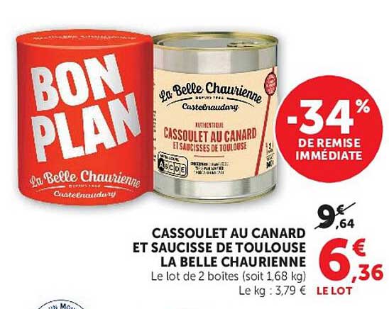 CASSOULET AU CANARD ET SAUCISSES DE TOULOUSE LA BELLE CHAURIENNE