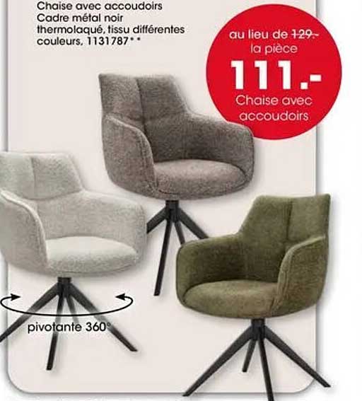 Chaise avec accoudoirs