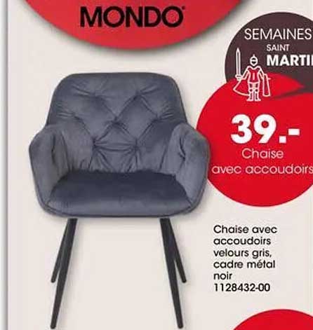 Chaise avec accoudoirs