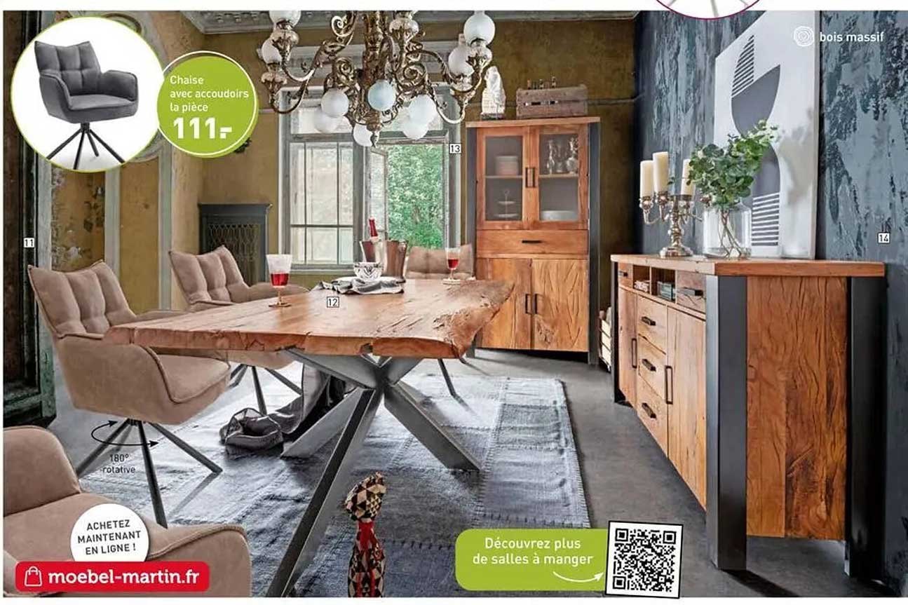 Chaise avec accoudoirs la pièce