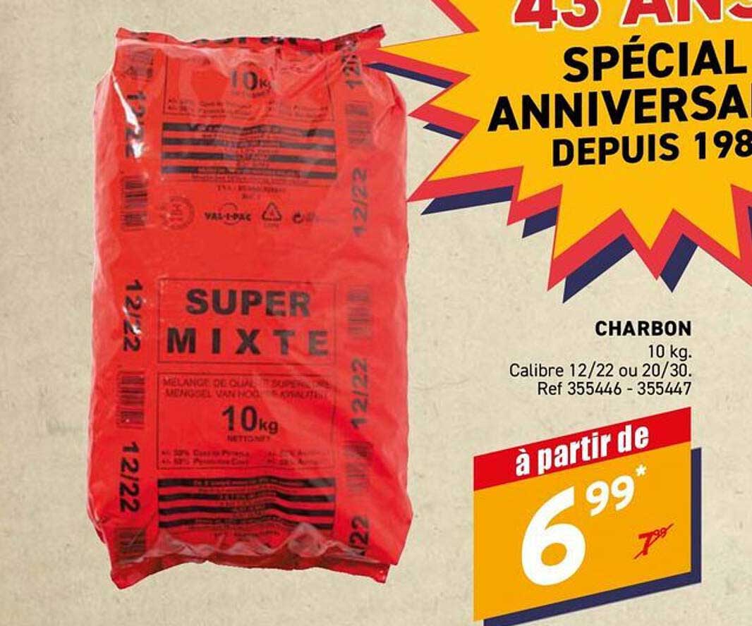 CHARBON 10 kg. Calibre 12/22 ou 20/30. Ref 355446 - 355447