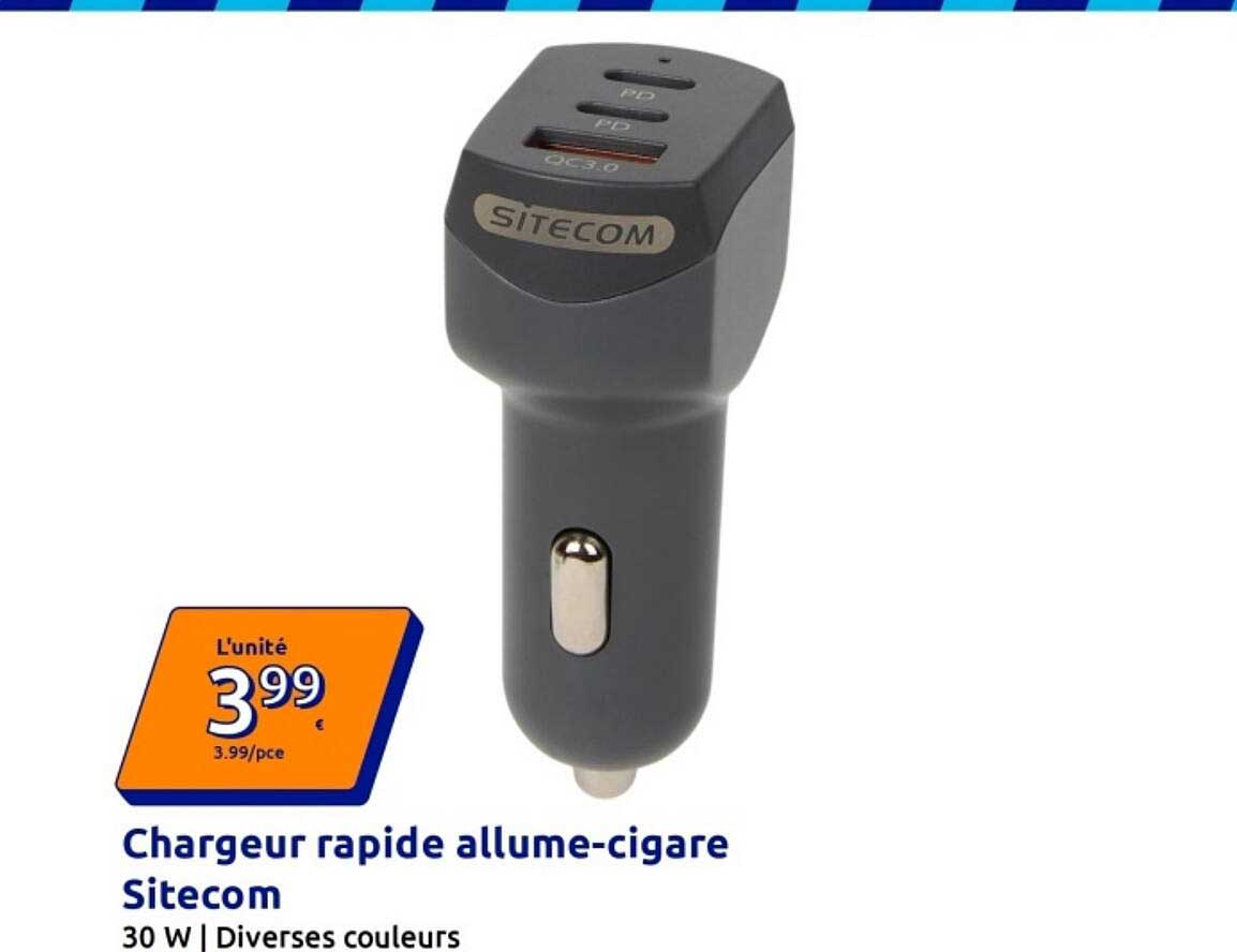 Chargeur rapide allume-cigare Sitecom