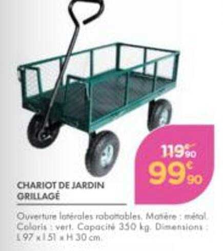 CHARIOT DE JARDIN GRILLAGÉ