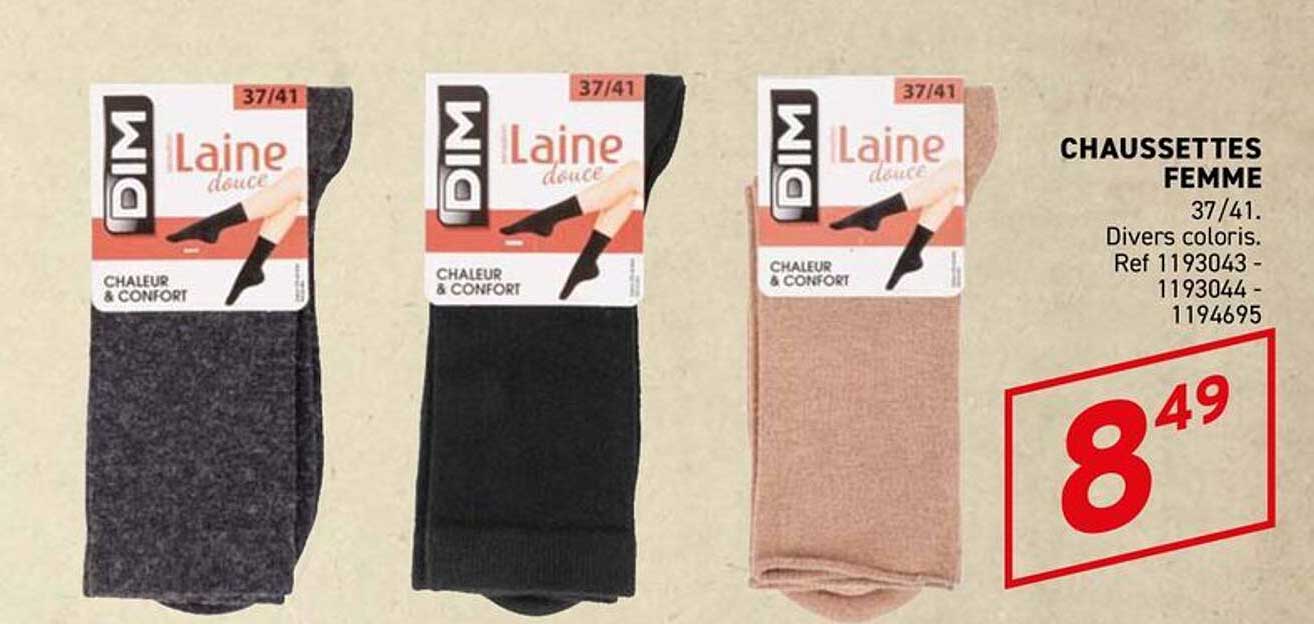 CHAUSSETTES FEMME 37/41. Divers coloris. Ref 1193043 - 1193044 - 1194695