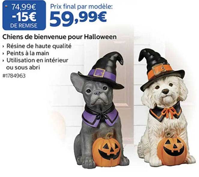 Chiens de bienvenue pour Halloween