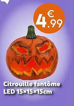 Citrouille fantôme LED 15×15×15cm