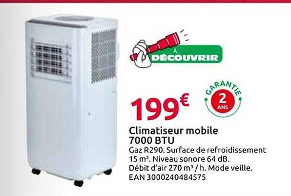 Climatiseur mobile 7000 BTU
