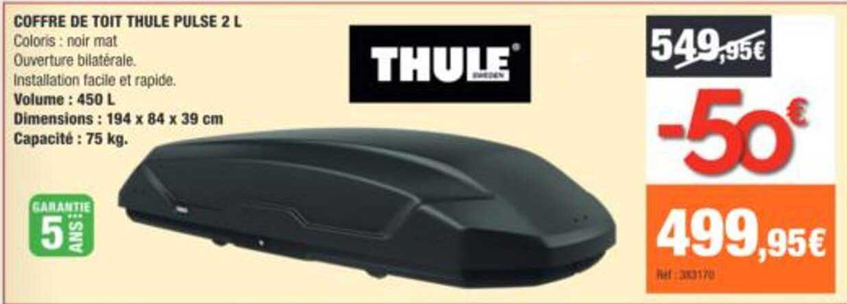 COFFRE DE TOIT THULE PULSE 2 L