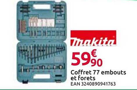 Coffret 77 embouts et forets