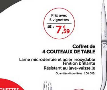 Coffret de 4 COUTEAUX DE TABLE