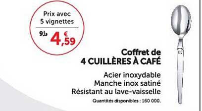 Coffret de 4 CUIILLÈRES À CAFÉ