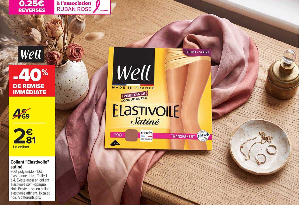 Collant "Elastivoile" satiné