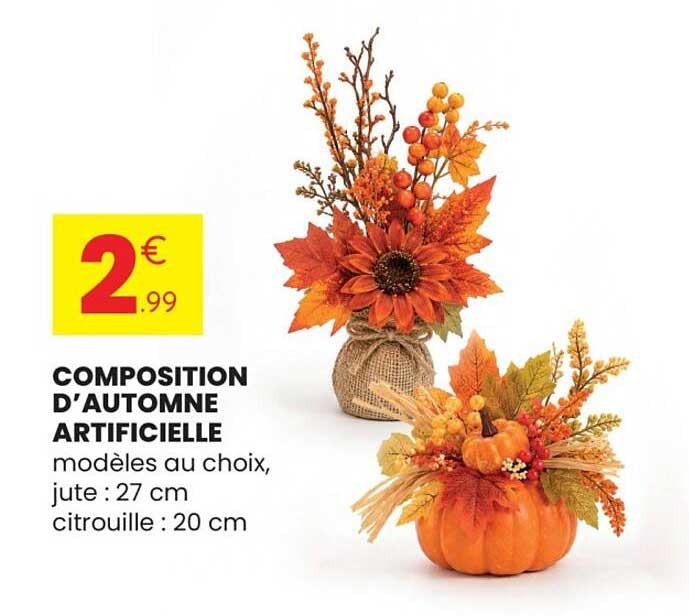 COMPOSITION D’AUTOMNE ARTIFICIELLE