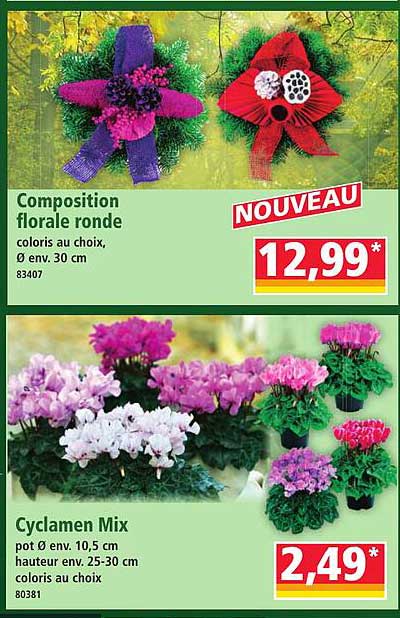 Composition florale ronde