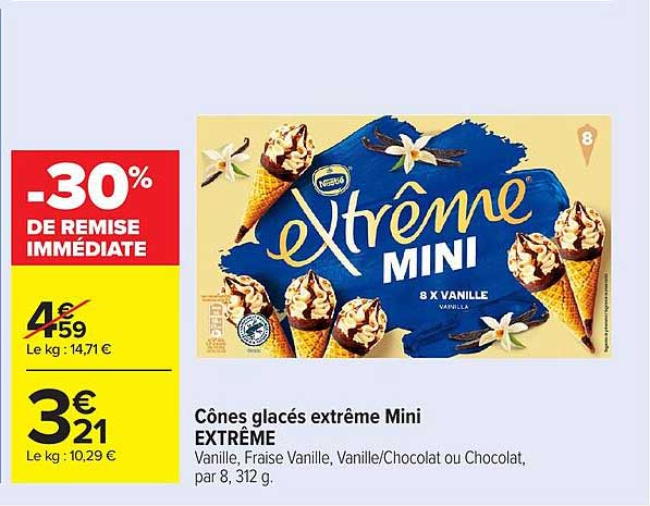 Cônes glacés extrême Mini EXTREME