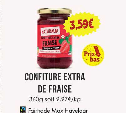 CONFITURE EXTRA DE FRAISE