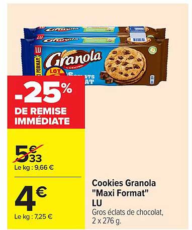 Cookies Granola "Maxi Format" LU