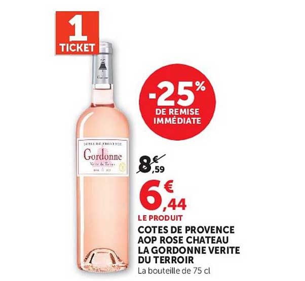 COTES DE PROVENCE AOP ROSE CHATEAU LA GORDONNE VERITE DU TERROIR