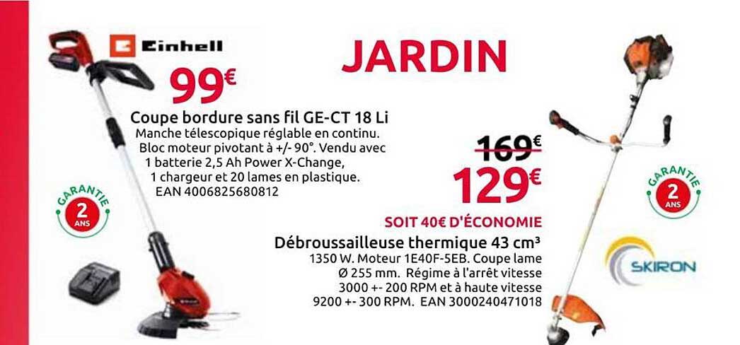 Coupe bordure sans fil GE-CT 18 Li