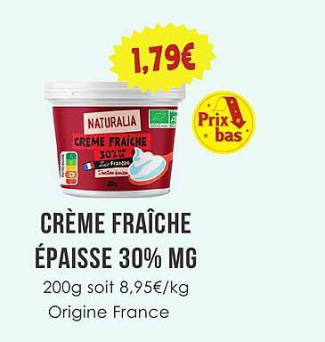 CRÈME FRAÎCHE ÉPAISSE 30% MG