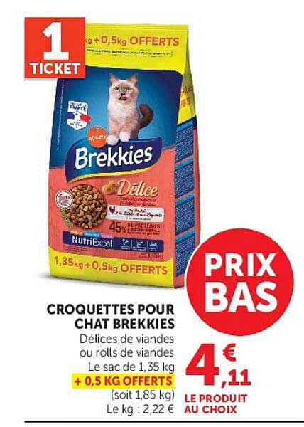 CROQUETTES POUR CHAT BREKKIES