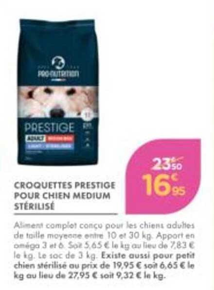 CROQUETTES PRESTIGE POUR CHIEN MEDIUM STÉRILISÉ