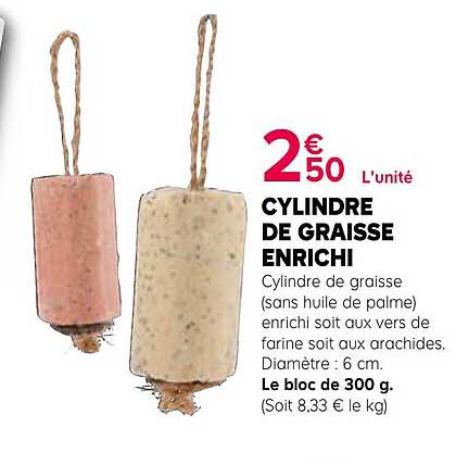 CYLINDRE DE GRAISSE ENRICHI