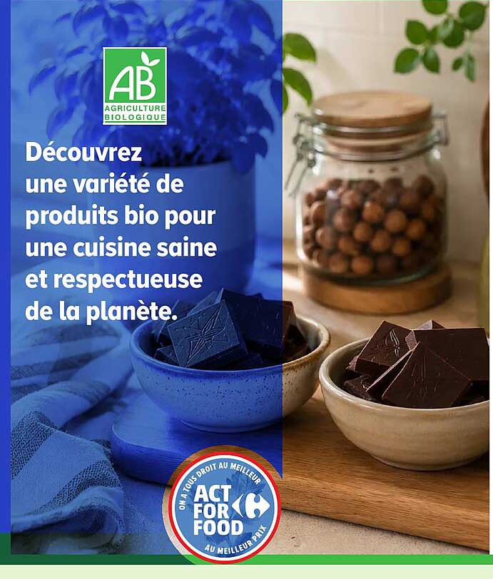 Découvrez une variété de produits bio pour une cuisine saine et respectueuse de la planète.