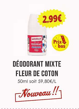 DÉODORANT MIXTE FLEUR DE COTON