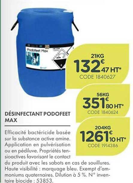 DÉSINFECTANT PODOFEET MAX