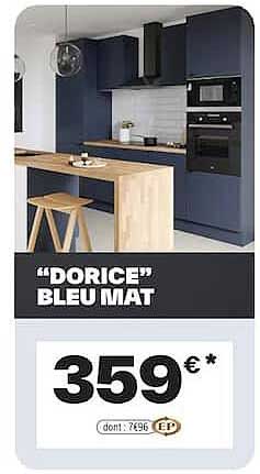 "DORICE" BLEU MAT