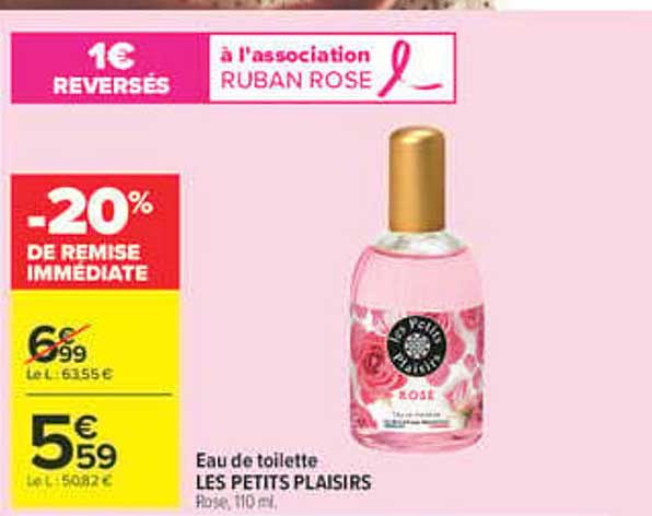Eau de toilette LES PETITS PLAISIRS Rose, 110 ml