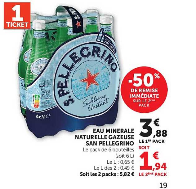 EAU MINERALE NATURELLE GAZEUSE SAN PELLEGRINO