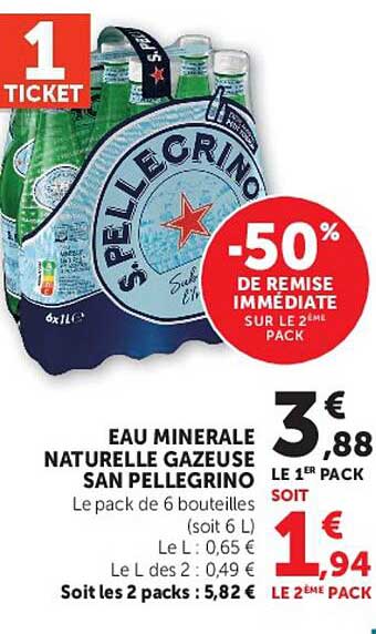 EAU MINERALE NATURELLE GAZEUSE SAN PELLEGRINO