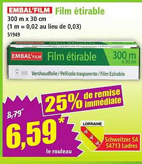 EMBAL'FILM Film étirable