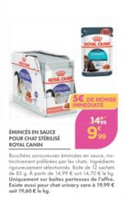 ÉMINCÉS EN SAUCE POUR CHAT STÉRILISÉ ROYAL CANIN