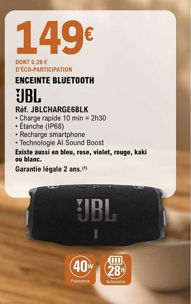 ENCEINTE BLUETOOTH JBL