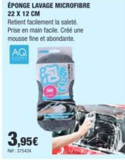 ÉPONGE LAVAGE MICROFIBRE 22 X 12 CM